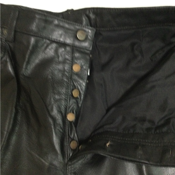 Vintage Men's Genuine leather IM International Male Biker Pants size 38x30 - Picture 2 of 10